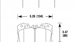 Колодки тормозные HB854F.721 HAWK HPS Lexus LS460  передние