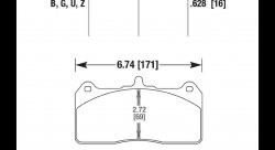 Колодки тормозные HB764U.628 HAWK DTC-70 AP Racing CP7555D70