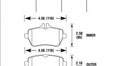 Колодки тормозные HB833Z.700 HAWK PC Mercedes-Benz S550 4Matic задние