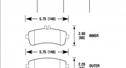 Колодки тормозные HB830Z.667 HAWK PC Mercedes-Benz SL63 AMG  задние