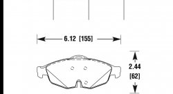 Колодки тормозные HB886B.772 HAWK HPS 5.0 Chrysler Sebring  передние