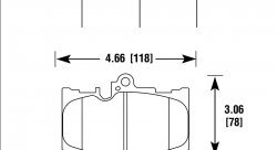 Колодки тормозные HB864F.661 HAWK HPS Lexus GS (L1) Turbo  передние 2012->