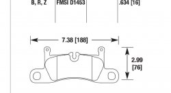 Колодки тормозные HB762N.634