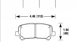 Колодки тормозные HB863B.605 HAWK HPS 5.0 Honda Pilot  задние