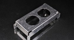 Диффузор для масляного радиатора 300*135*50 10 рядов под 2 вентилятора 4&quot; (Spal 96) мм, алюминий 2 мм CAOC02