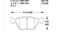 Колодки тормозные HB135U.760 HAWK DTC-70 BMW