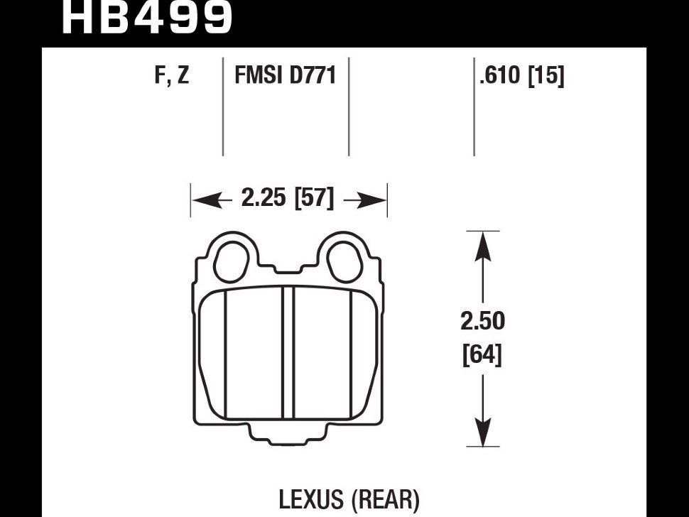 Колодки тормозные HB499B.610