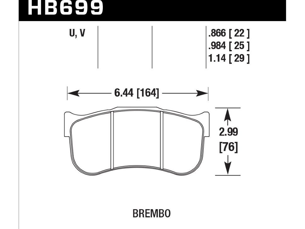 Колодки тормозные HB699Q.984 HAWK DTC-80 Brembo GT-3 caliper (wide annulus)