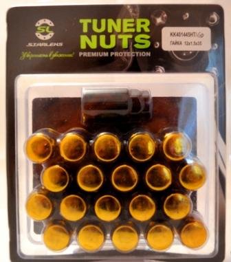 Комплект колесных гаек ST401444HT/GD - золотой хром