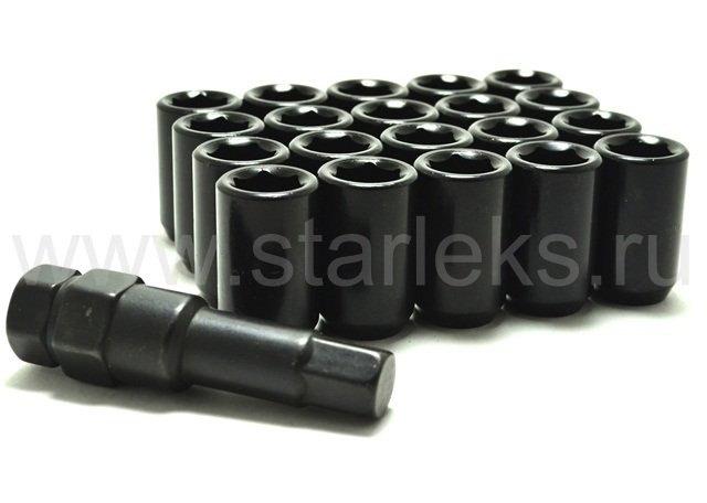 Комплект колесных гаек ST200045XL/BCN - черный хром