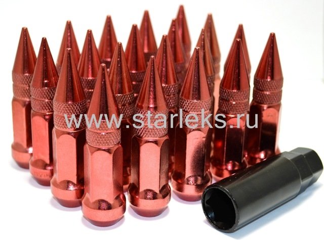 Комплект колесных гаек ST911944SD/RD - красный хром