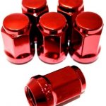 Комплект колесных гаек 12*1.5mm -  20 шт. - красный хром