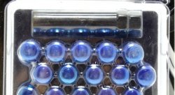 Комплект гаек М12х1,5 L=34 синие +  1ключ
