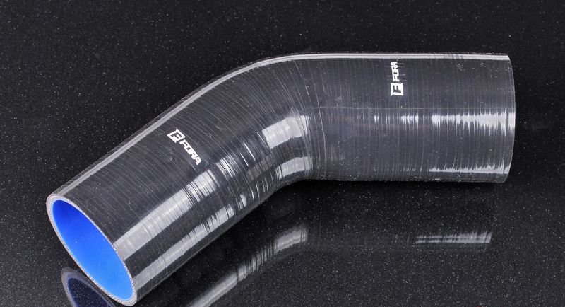 Патрубок силиконовый 76 мм, 45°, L=150*150 мм, 4 слоя армировки, чёрный