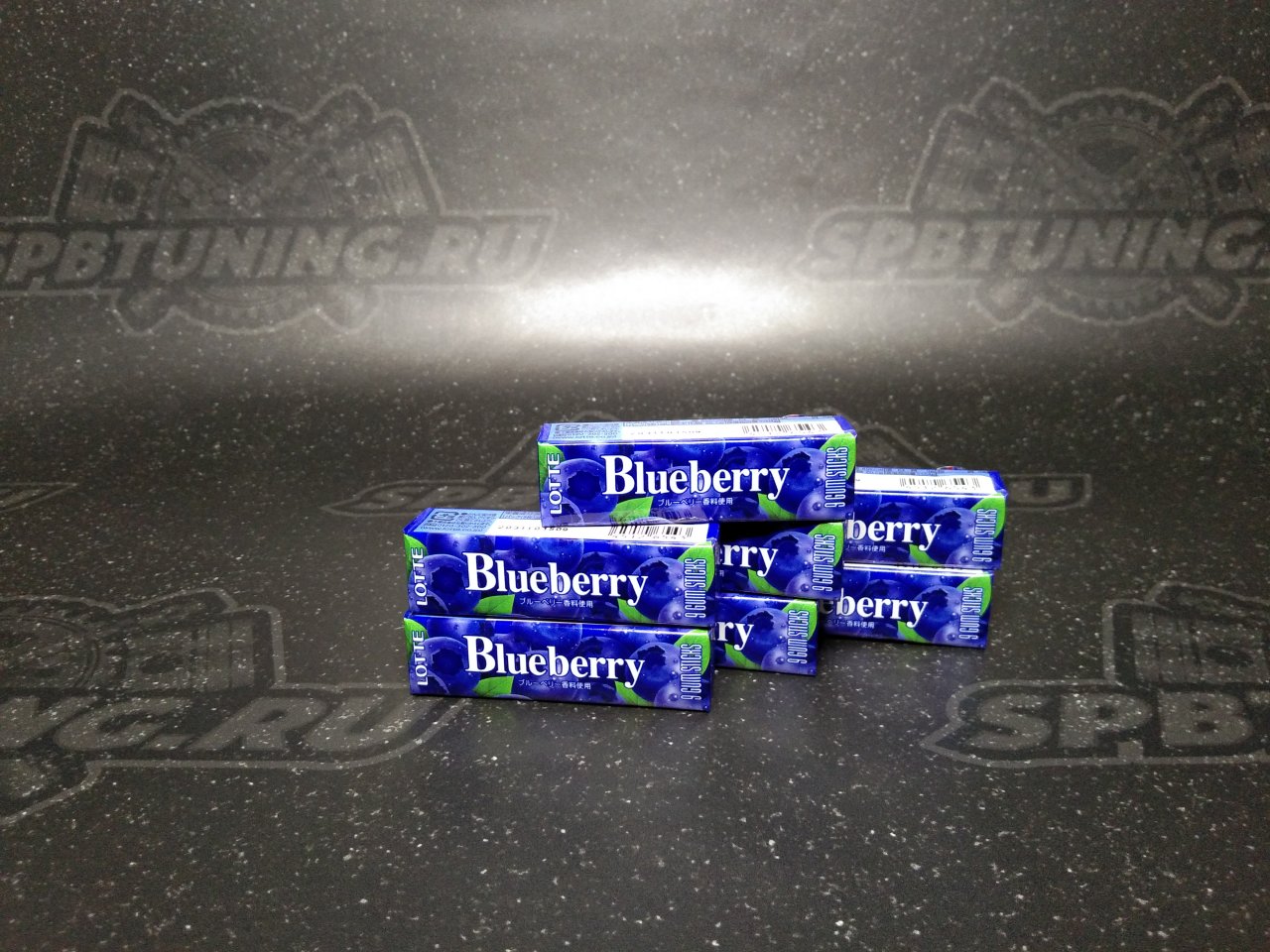 LOTTE жевательная резинка "Голубика" (BLUEBERRY GUM), 31 г.