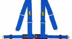 OMP RACING 4M, 4 точки, 3"+ 2", крючки, синий
