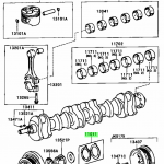Полукольца коленвала к-т STD TOYOTA MARK2/CRESTA/CHASER/CROWN 1JZ/2JZ