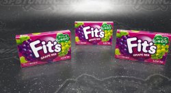 Резинка жевательная FIT`S Grape MIX, Lotte, 24.6 гр.