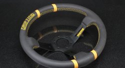 Руль 340мм, DRIFTING желтый