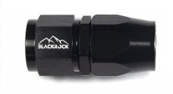 AN10 фитинг прямой Cutter Style, BLACKROCK LAB, ЧЁРНЫЙ