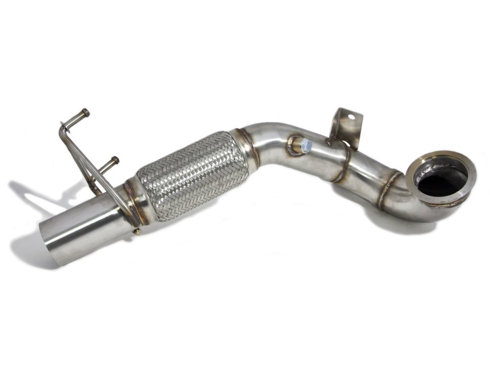 Приемная труба (даунпайп) VW-DP-0227 BlackRock Lab VAG 1.8, 2.0 TSI MQB полный привод 76mm