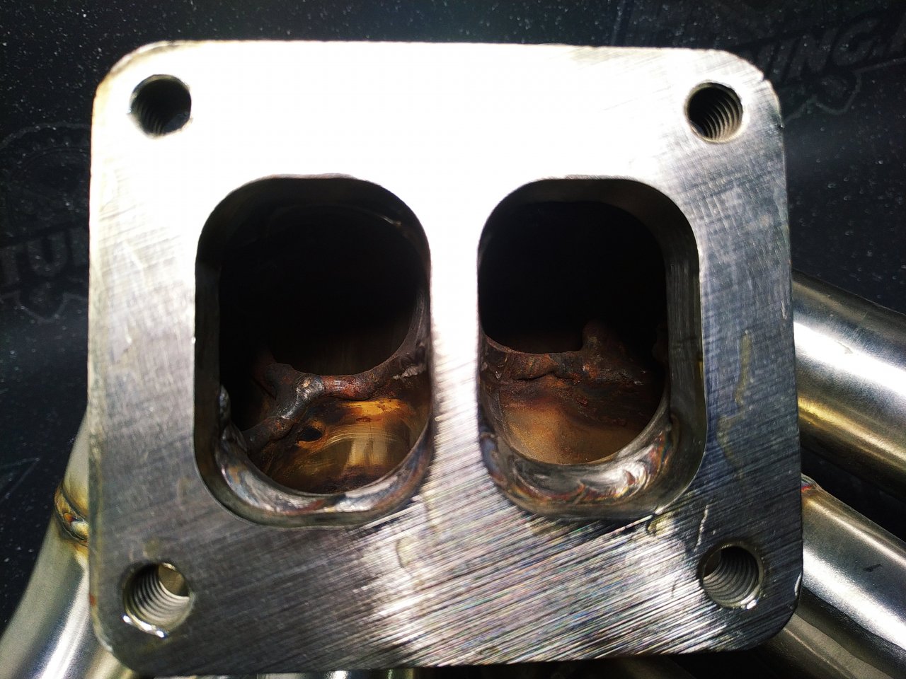 Выпускной коллектор Toyota 2jz 3mm T4 twin-scroll