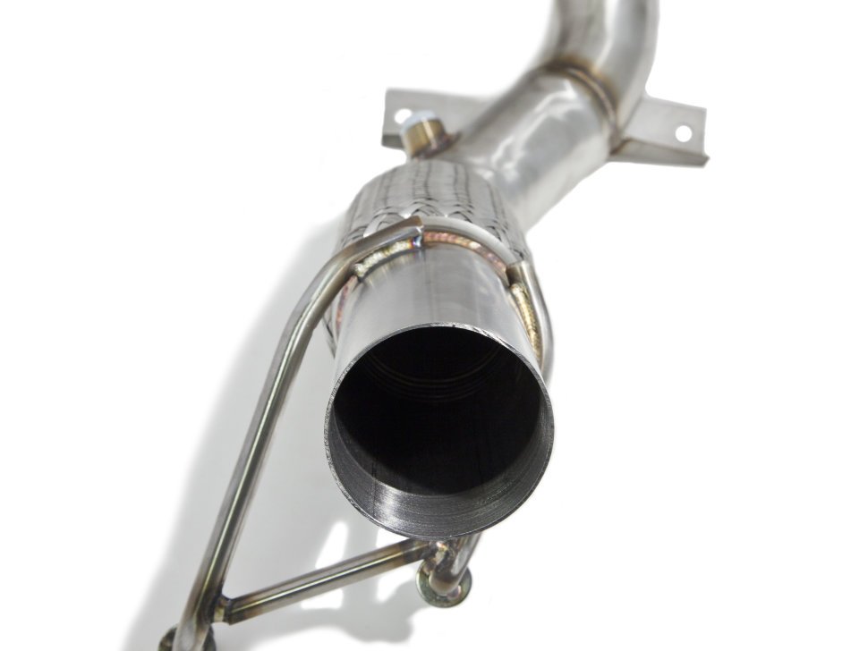 Приемная труба (даунпайп) VW-DP-0227 BlackRock Lab VAG 1.8, 2.0 TSI MQB полный привод 76mm