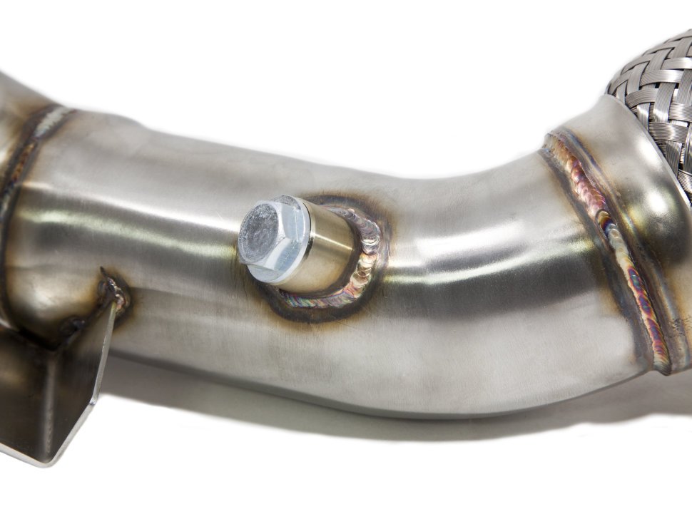 Приемная труба (даунпайп) VW-DP-0227 BlackRock Lab VAG 1.8, 2.0 TSI MQB полный привод 76mm