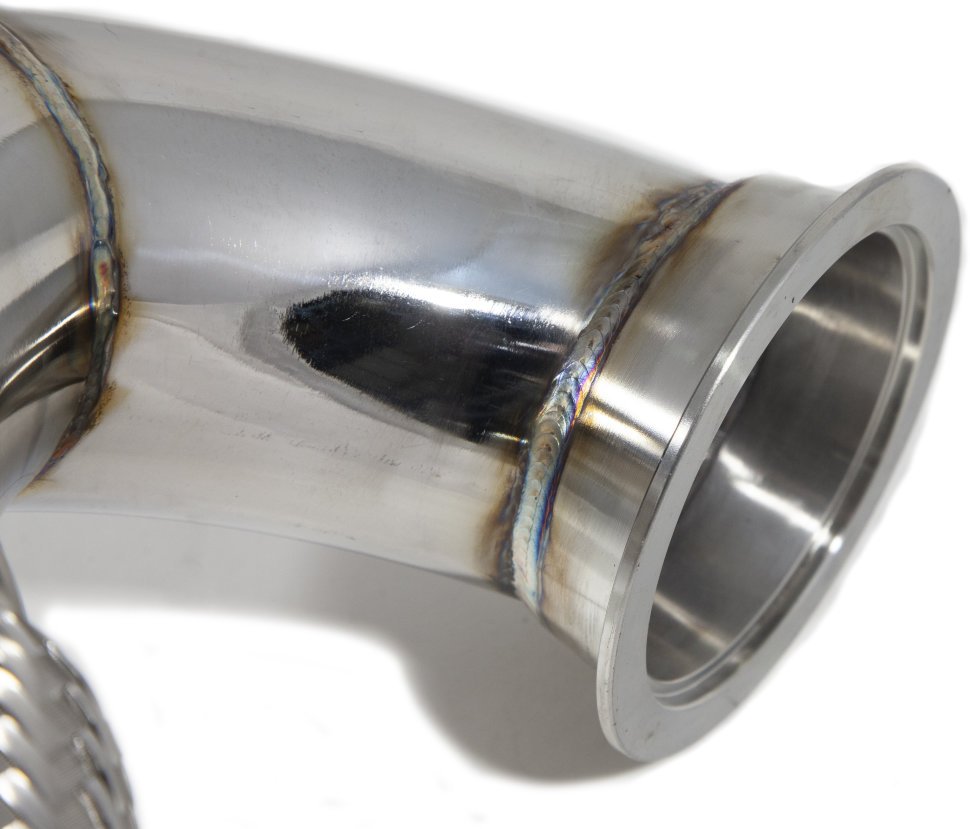 Приемная труба (даунпайп) VW-DP-0222 BlackRock Lab VAG 1.8, 2.0 TSI MQB передний привод