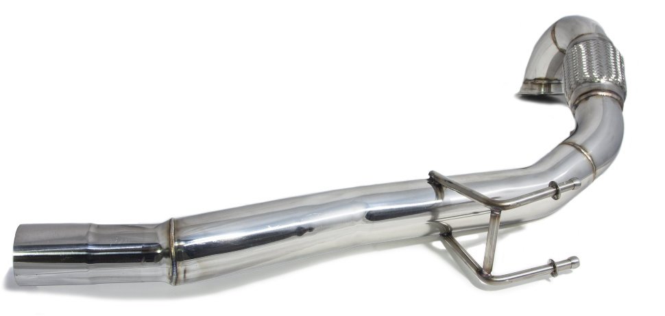 Приемная труба (даунпайп) VW-DP-0222 BlackRock Lab VAG 1.8, 2.0 TSI MQB передний привод