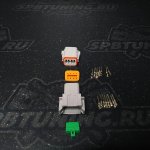 Коннектор папа-мама герметичный серый 8 пинов