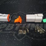 Коннектор папа-мама герметичный серый 6 пинов