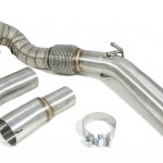 Приемная труба (даунпайп) VW-DP-0223 BlackRock Lab VAG 1.8, 2.0 TSI MQB передний привод, термоэкран