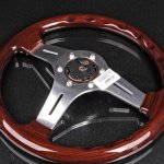 Руль NRG 330 мм, нулевой вылет, дерево 