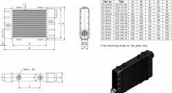 Радиатор масляный 483x65x40; ProLine Slimline SLM (M22x1,5 выход) Setrab, 53-10746
