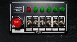 Панель зажигания спортивная 6 тумблеров + кнопка Start