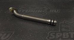 Трубка слива масла с турбины гофрированная 190мм, малый фланец (GT25)