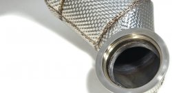 Приемная труба (даунпайп) VW-DP-0223 BlackRock Lab VAG 1.8, 2.0 TSI MQB передний привод, термоэкран