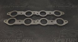 Фланцы выпускного коллектора для моторов LS-серии (пара) нержа 10мм, диаметр окон 48мм