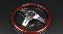 Руль NRG 330 мм, нулевой вылет, дерево 