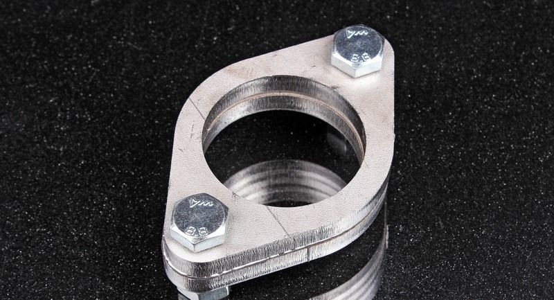 Фланец выхлопной системы 50 мм комплект 2шт с прокладкой, нержавеющая сталь