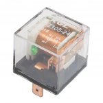 Реле 5-контактное прозрачное с индикатором 80A 12V