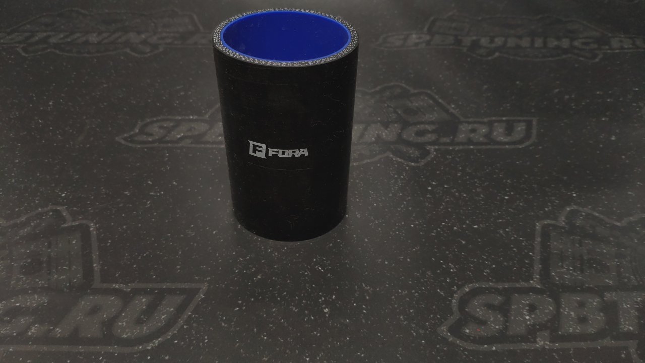 Патрубок силиконовый 57 мм, L=100 мм, чёрный