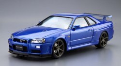 Сборная модель Aoshima  Nissan BNR34 Skyline GT-R V-Spec II '02