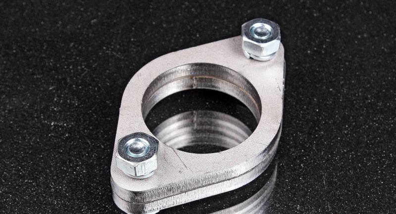 Фланец выхлопной системы 50 мм комплект 2шт с прокладкой, нержавеющая сталь