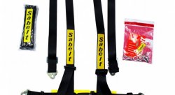 Ремень безопасности тюнинг Sabelt, 4 точки, ЕСЕ, чёрный