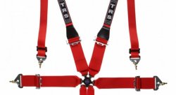 Ремни безопасности для автоспорта (FIA 8853-2016) TRS Magnum 6 точек 2", Hans, красные