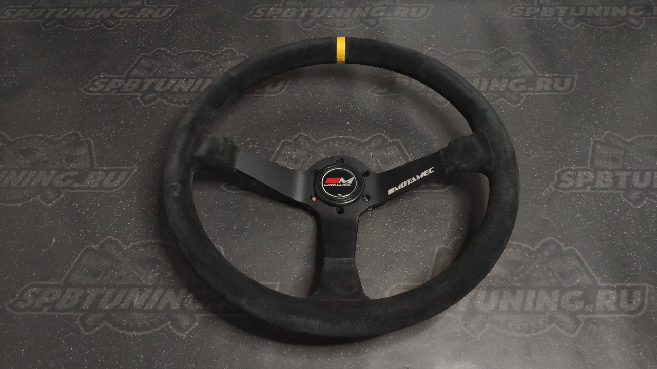 Руль 380мм Motamec вылет 60мм., замша.