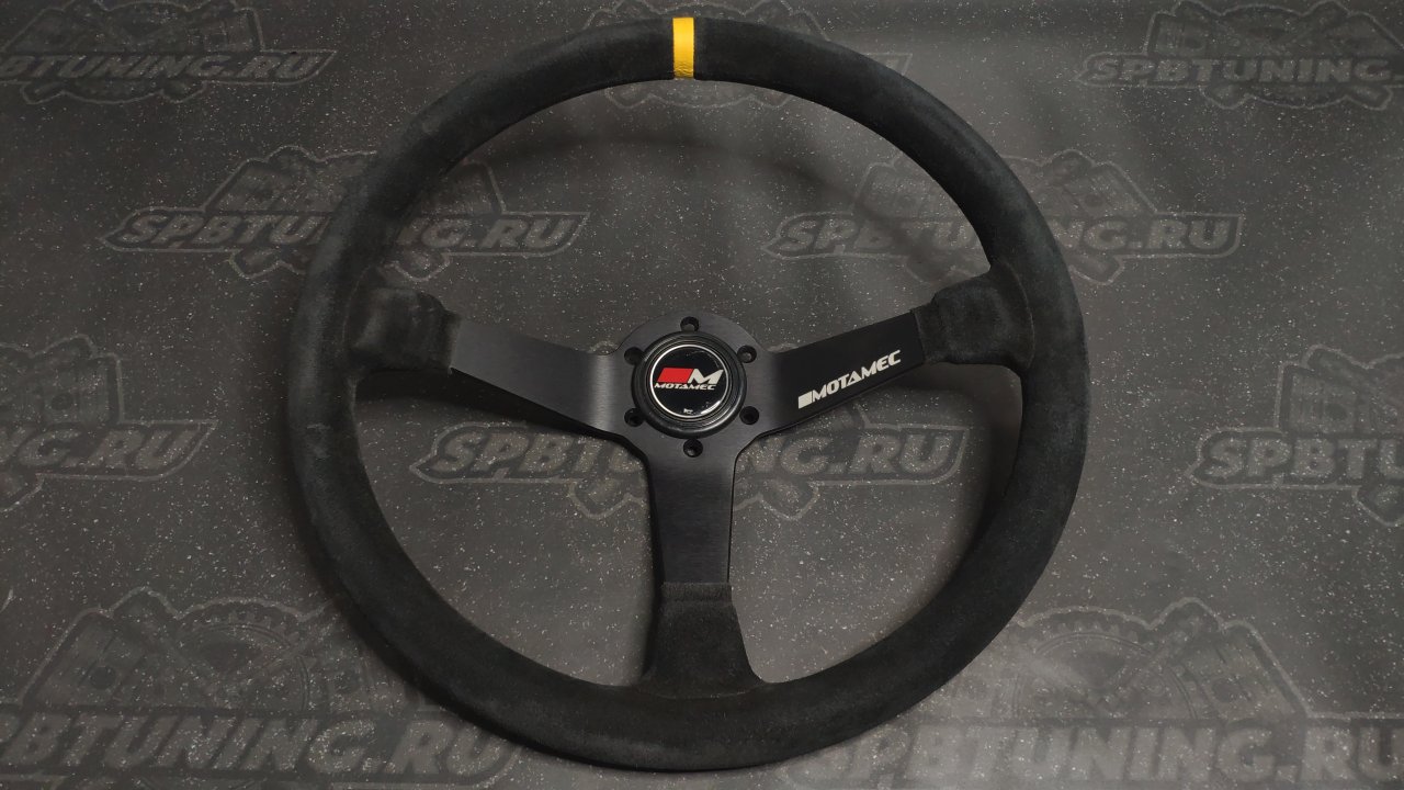 Руль 380мм Motamec вылет 60мм., замша.