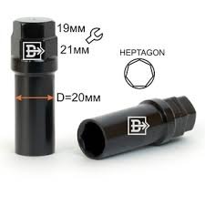 Ключ внешний 7 граней/19 х 21 черный 